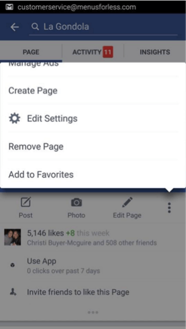 تعديل اعدادات صفحة فيسبوك